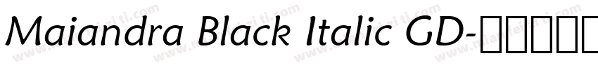 Maiandra Black Italic GD字体转换